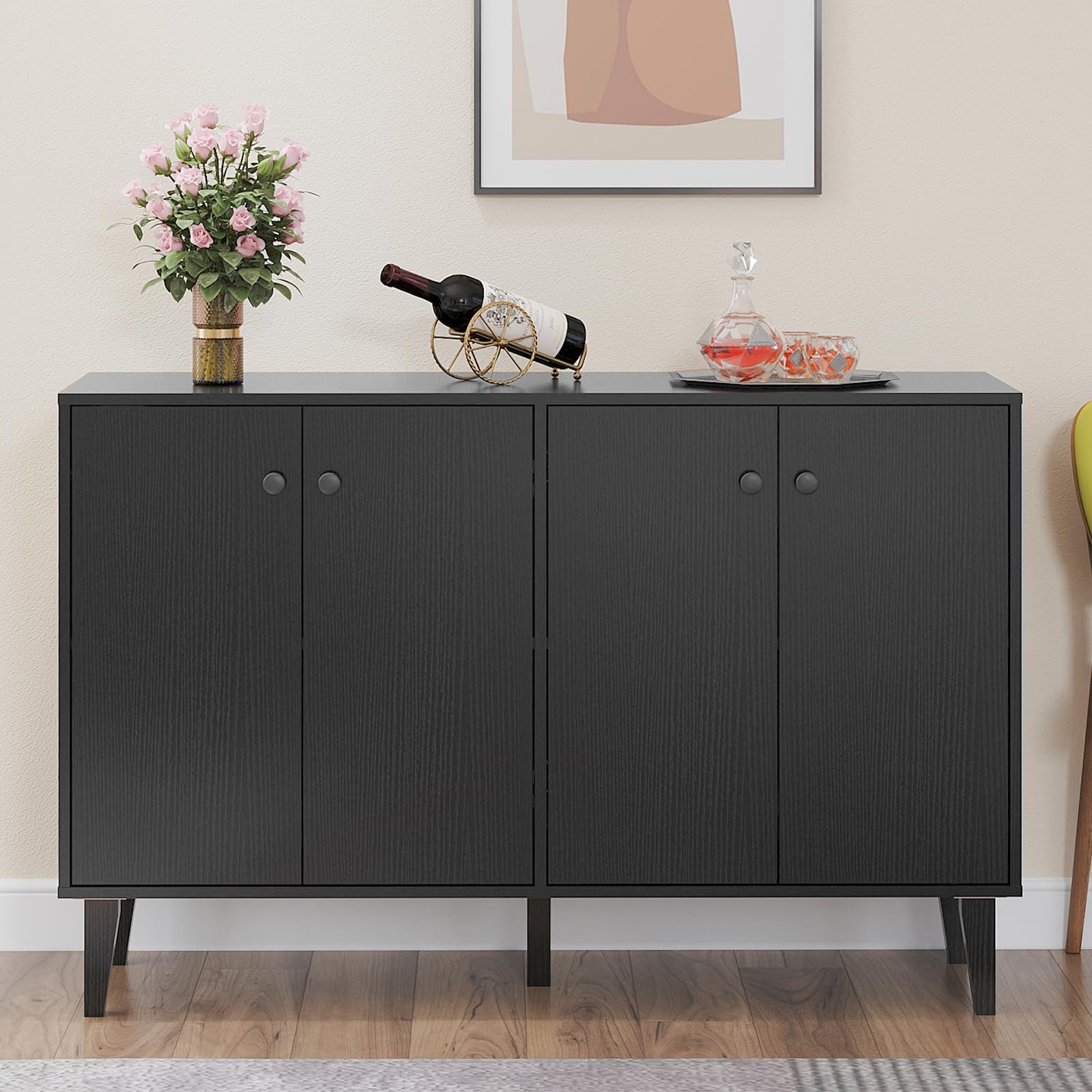 4-Door Sideboard Buffet Cabinet with Storage
