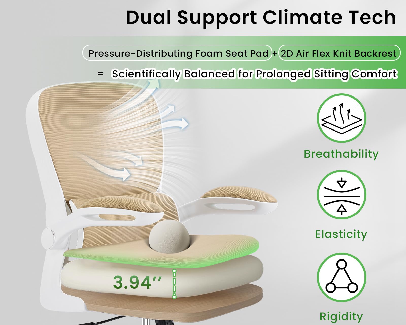 Ergonomic Office Chair with Adjustable Lumbar Support