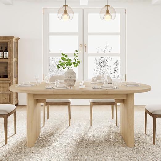 70.8 Inch Oval Dining Table for 6-8 People