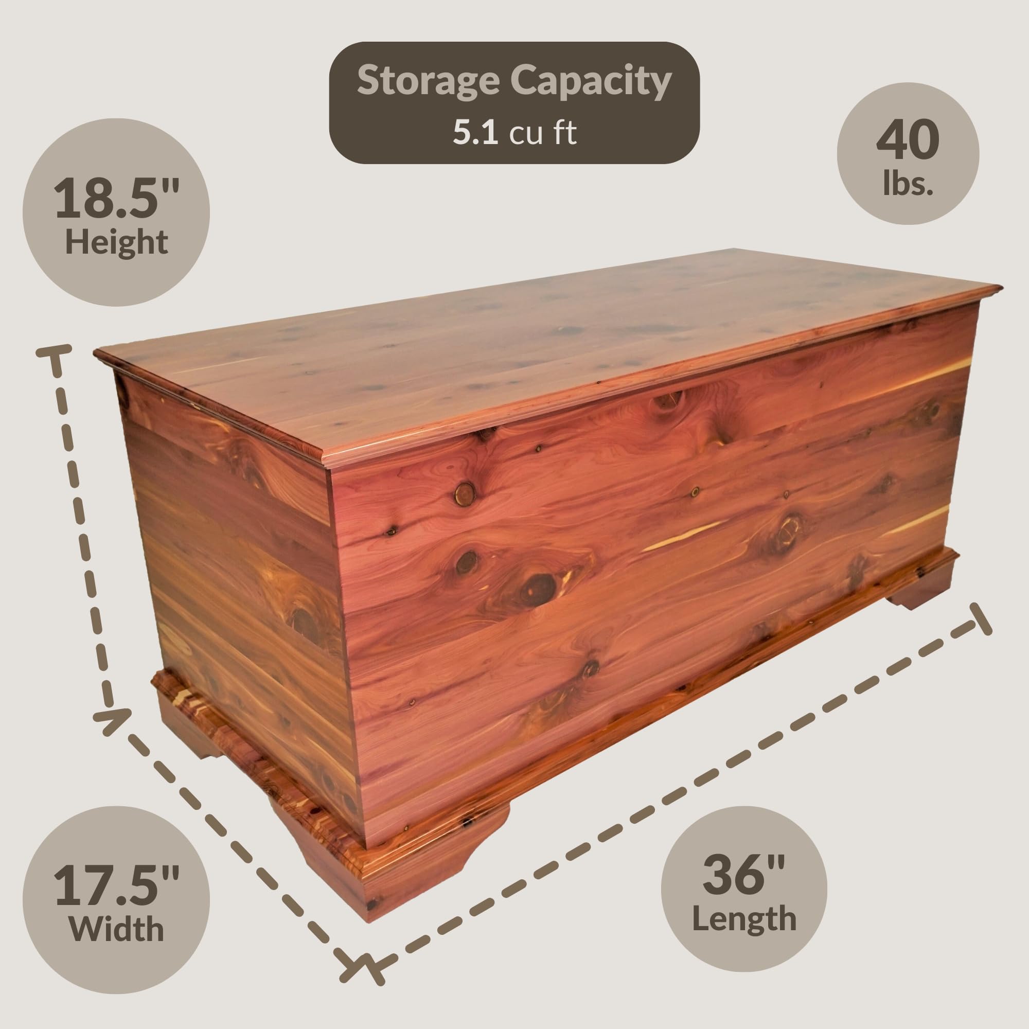 Cedar Storage Chest 36 Inch