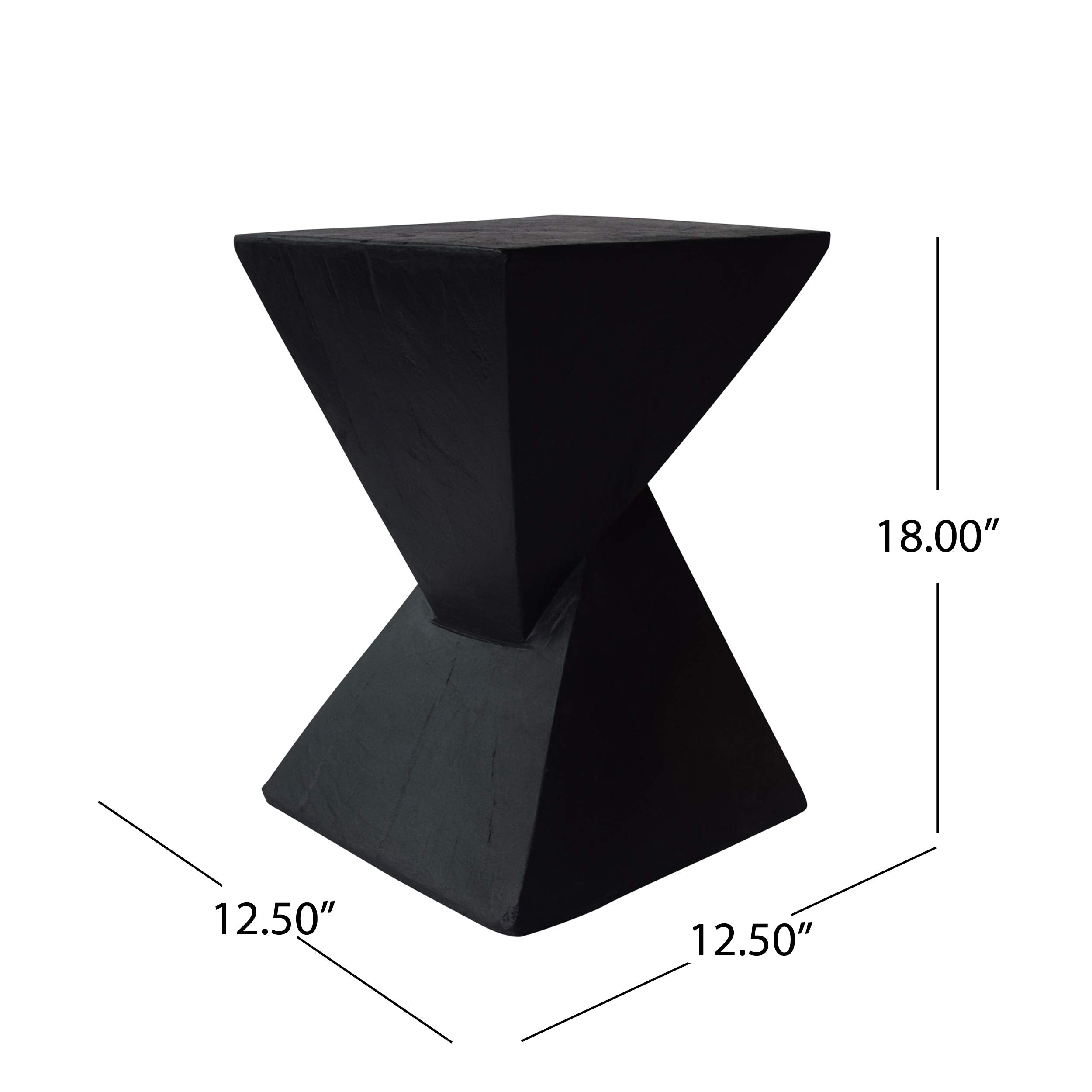 Jerod Lightweight Concrete Accent Table Black