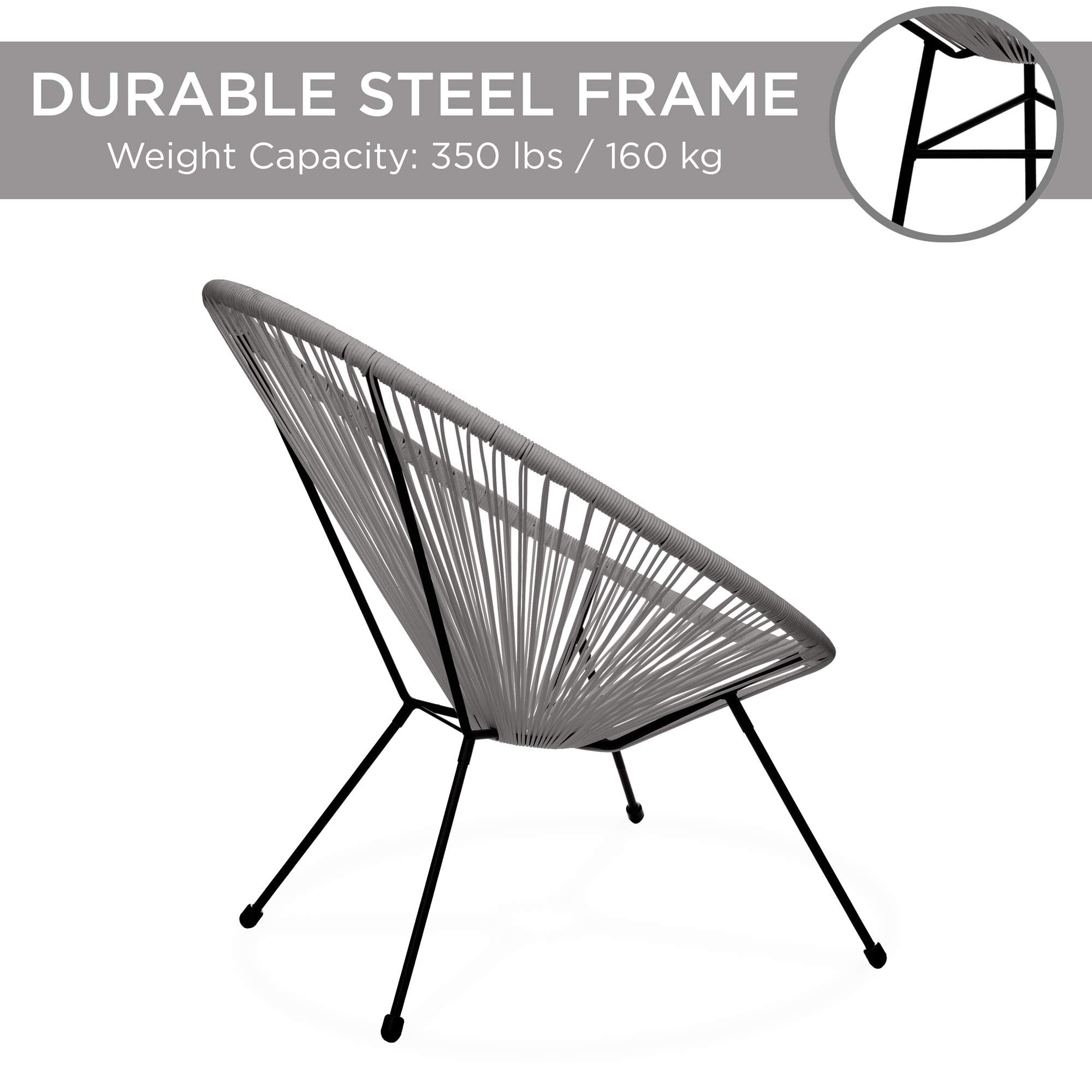 3-Piece Acapulco Patio Bistro Set with Glass Table