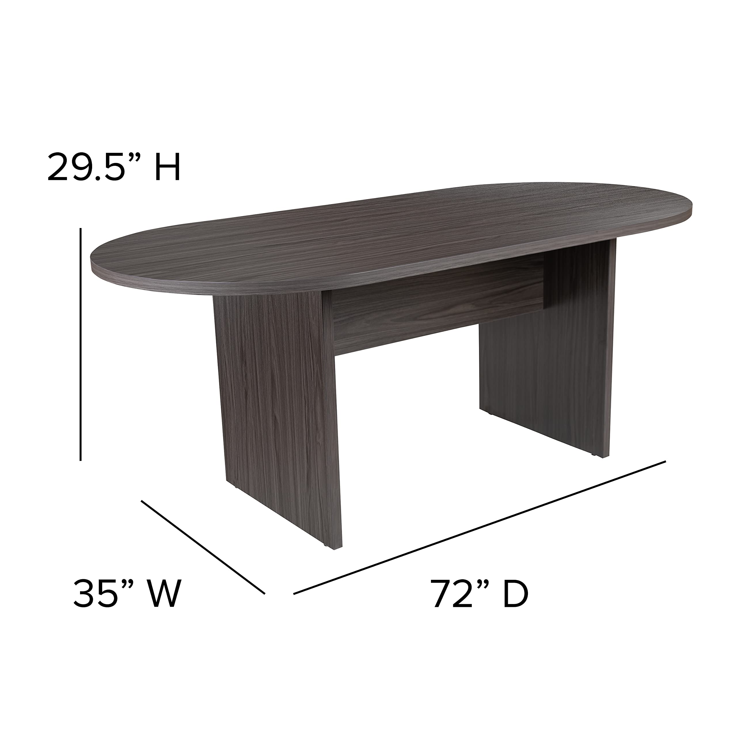Oval Conference Table Set with Executive Chairs