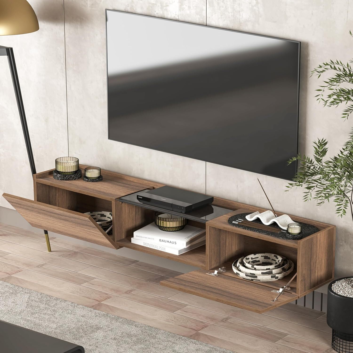 Floating TV Stand 70 Inch Wall Mounted Entertainment Center