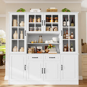 71" Tall Kitchen Pantry with Glass Doors