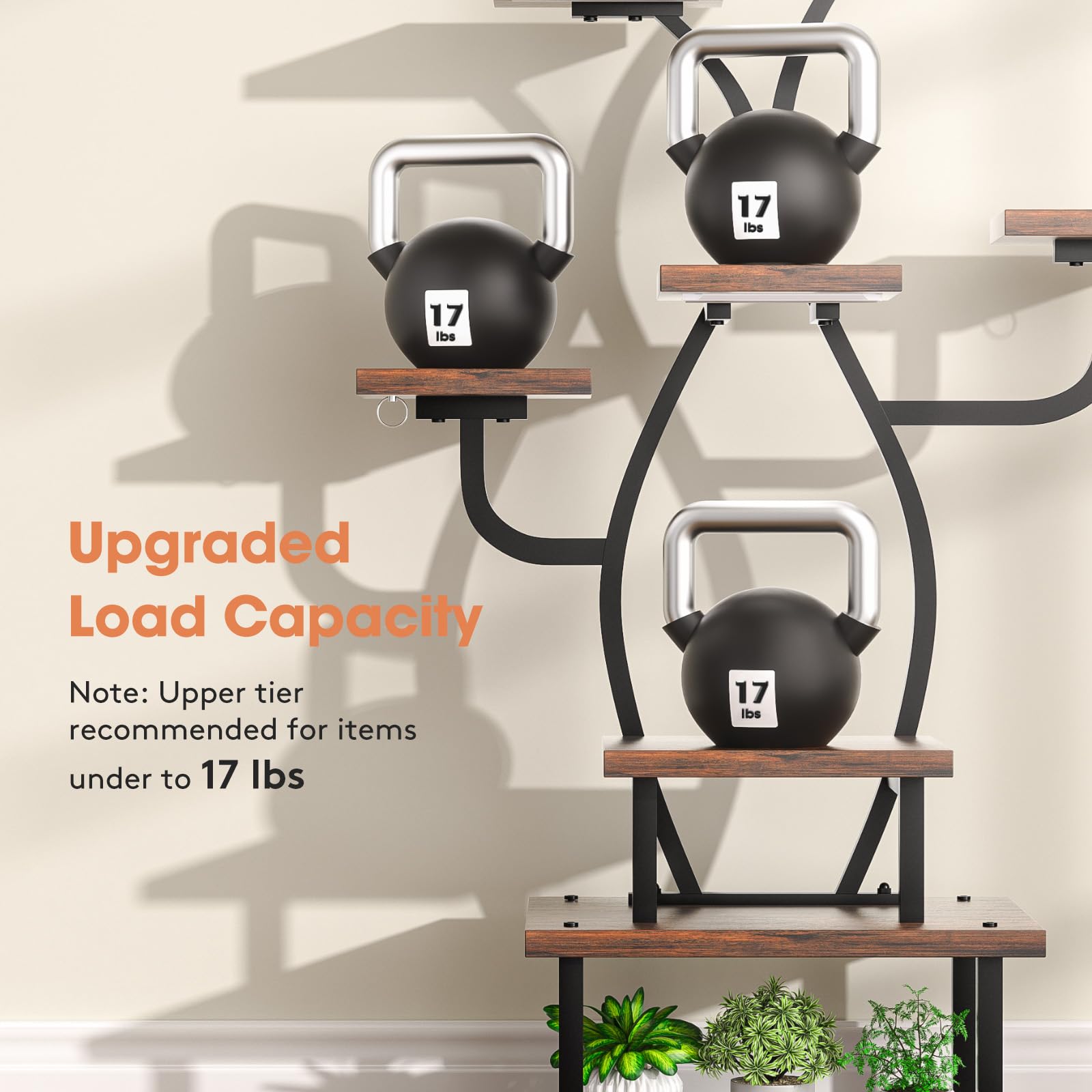 8-Tiered Indoor Plant Stand with Grow Light