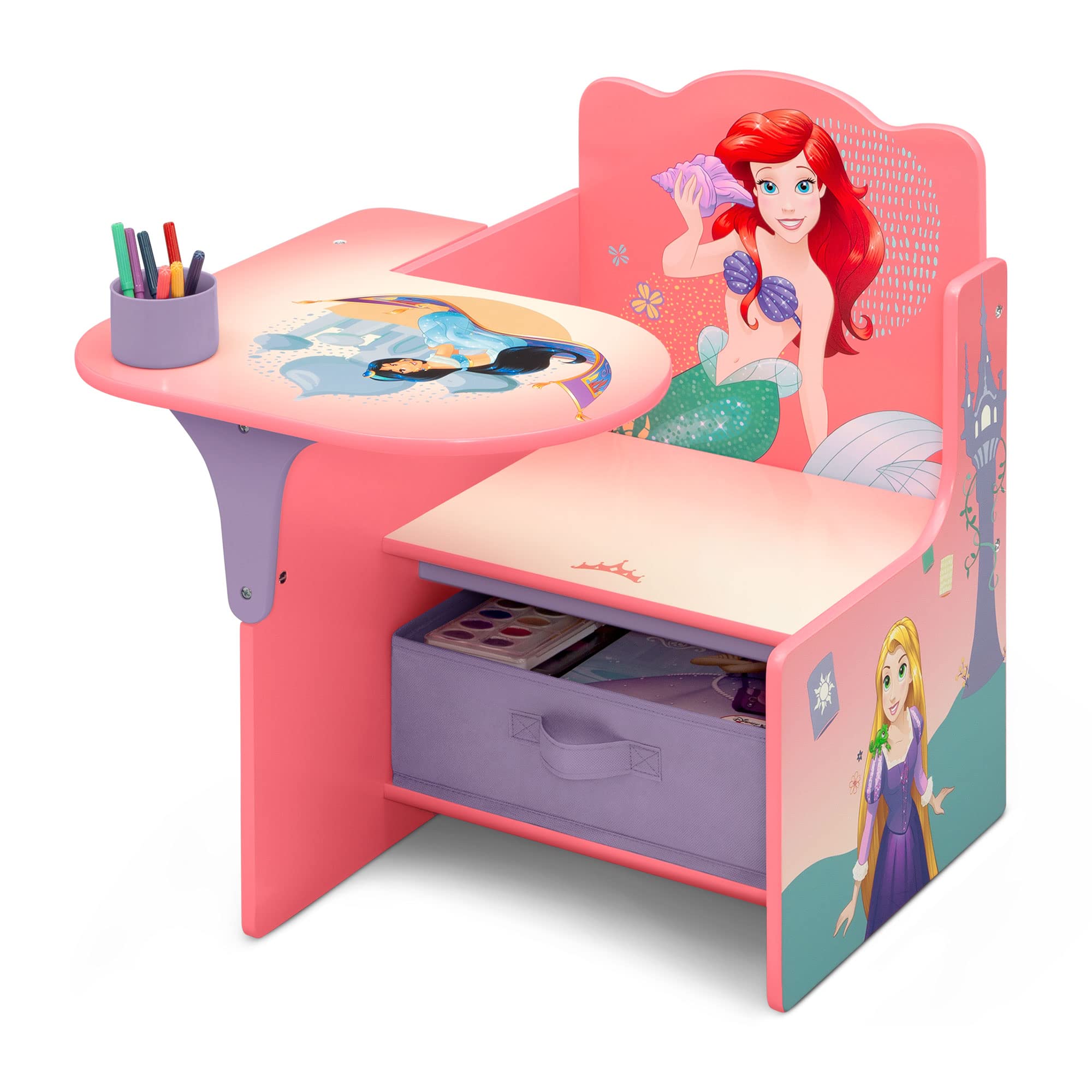 Princess Chair Desk with Storage Bin