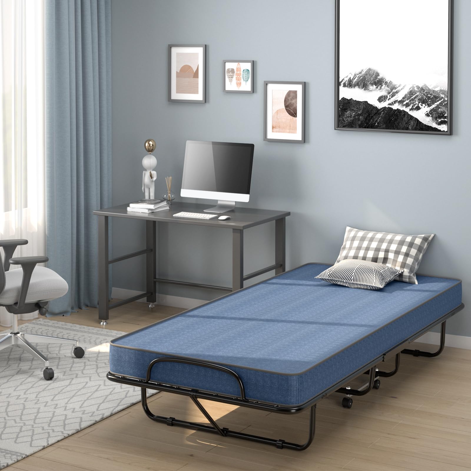 Folding Guest Bed with Memory Foam Mattress