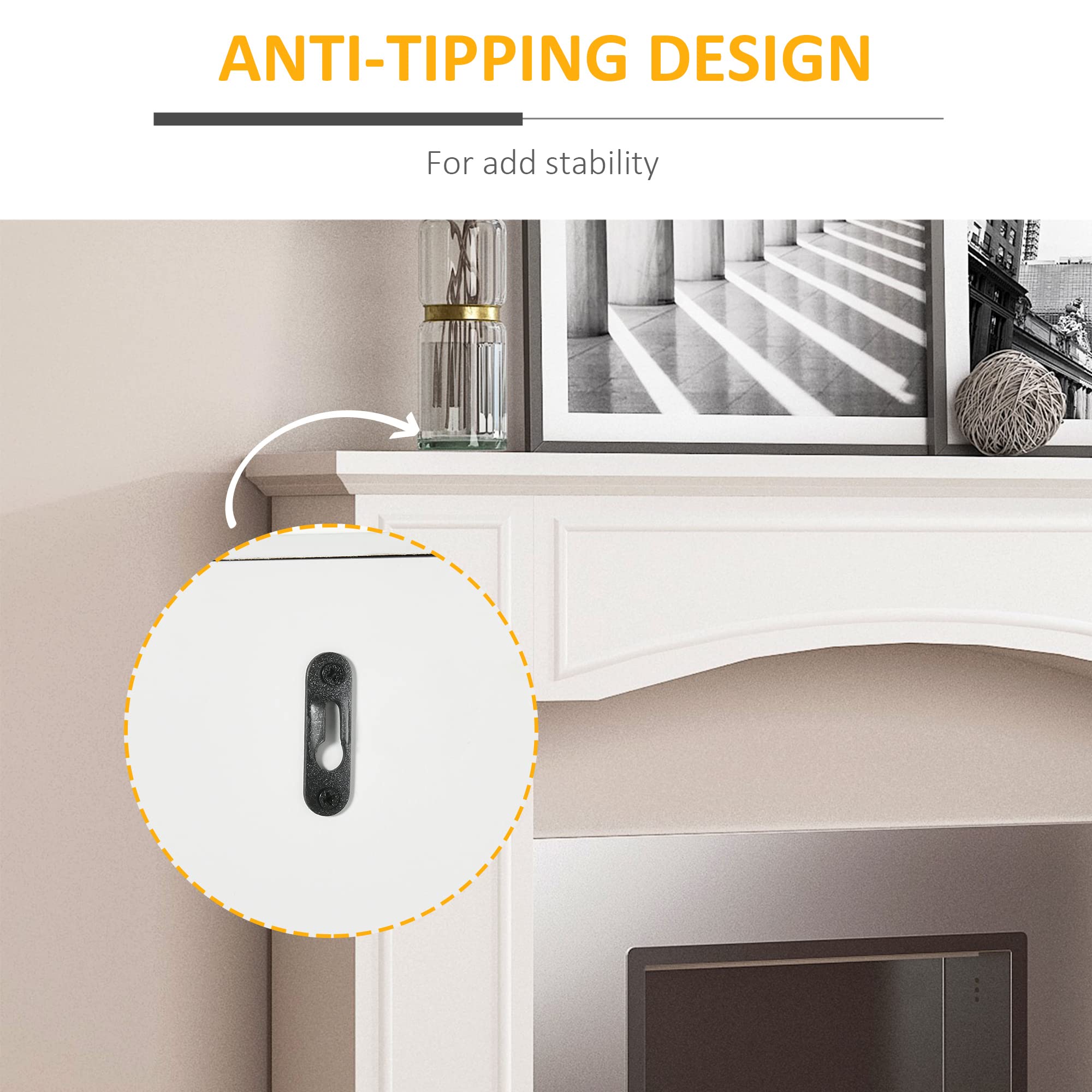 Modern Fireplace Mantel Surround with Decorative Pattern 29" Interior Width