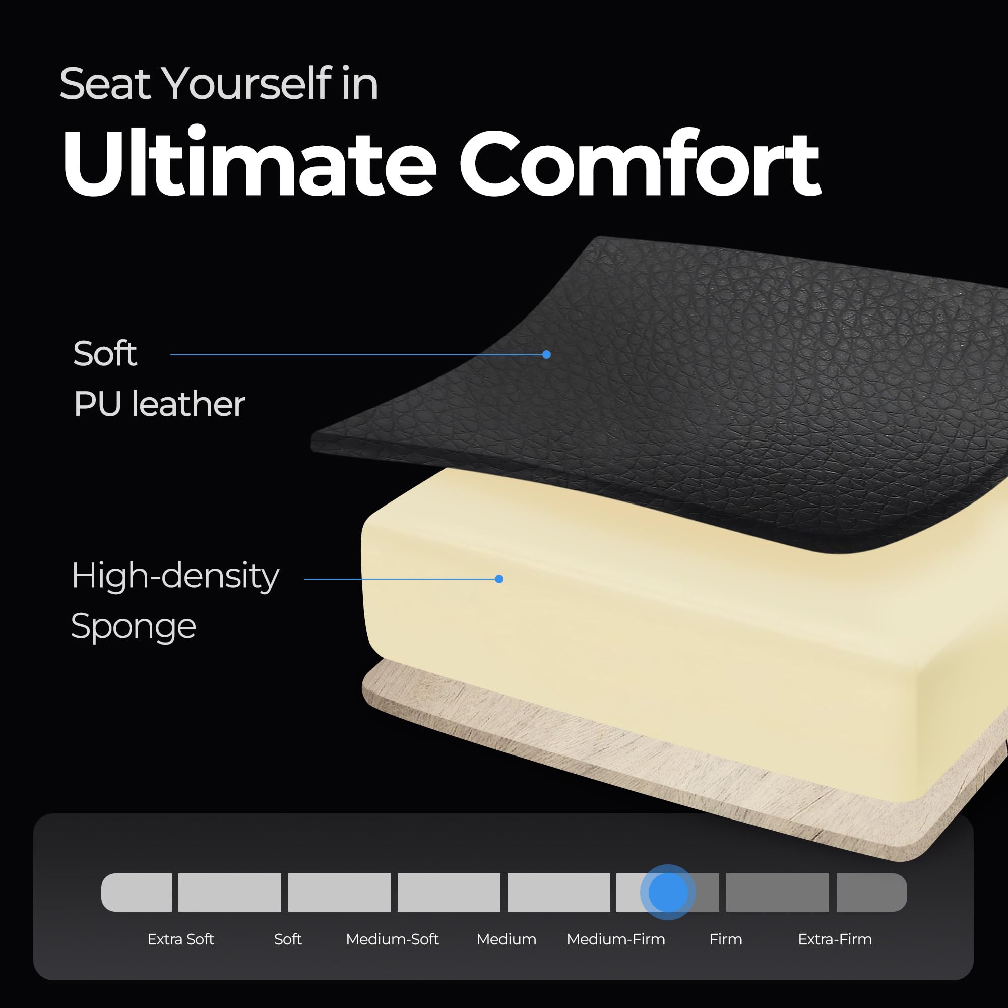 High Back Ergonomic Gaming Chair with Footrest