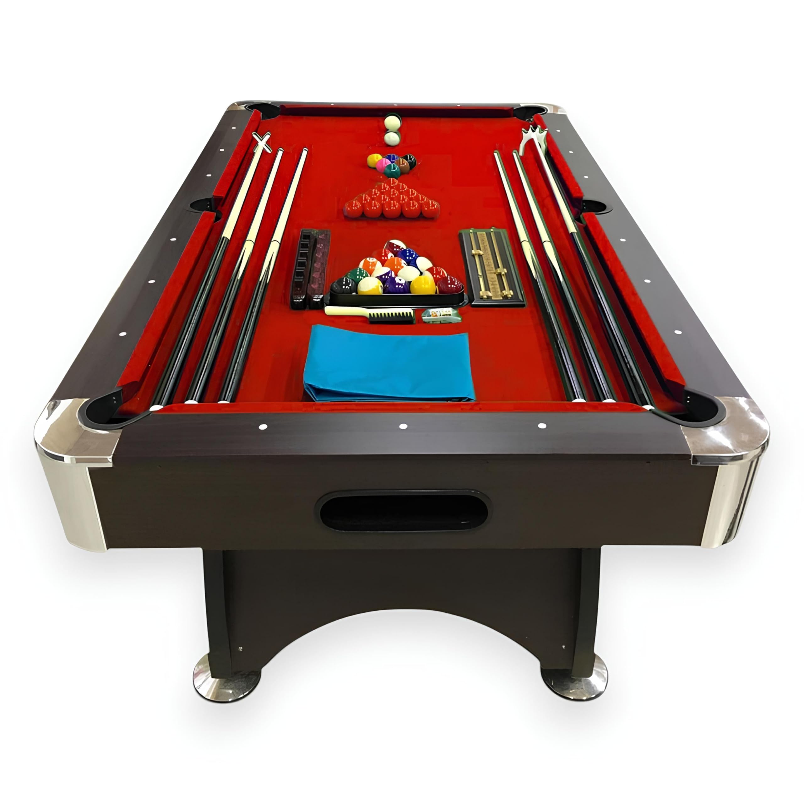 7 Foot Pool Table with Ball Return and Accessories