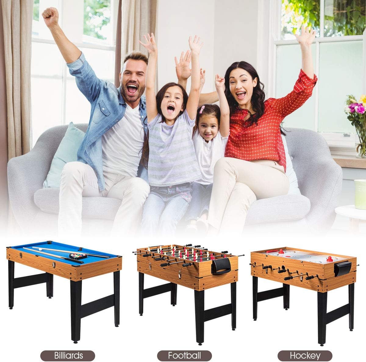 48" 3-in-1 Multi Game Table