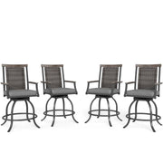Swivel Rattan Bar Stool Set of 4