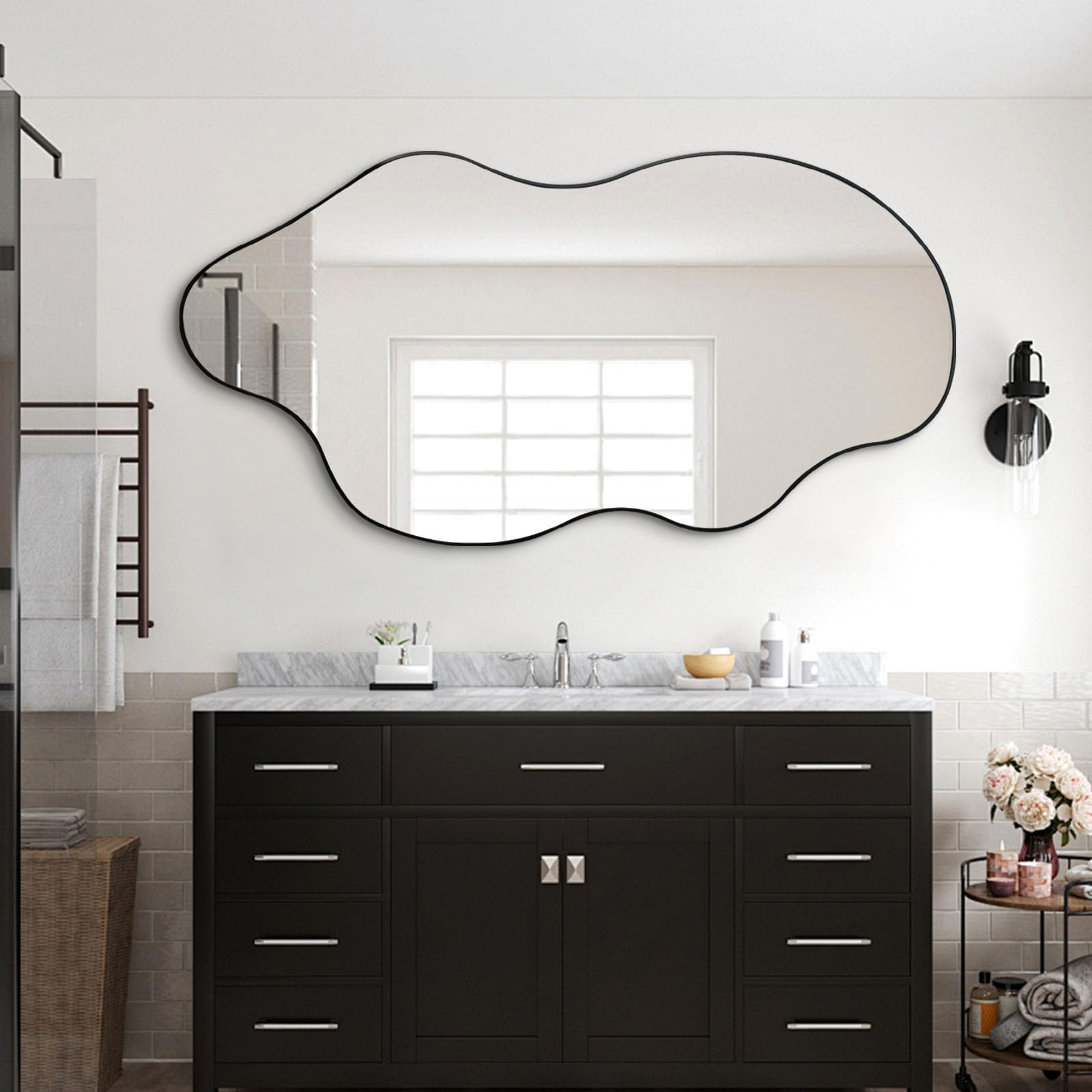 Irregular Wall Mirror 59x30 Large Asymmetrical Full Length