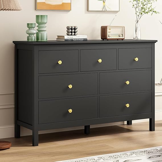 White Dresser with 7 Drawers 47 Inch Wide