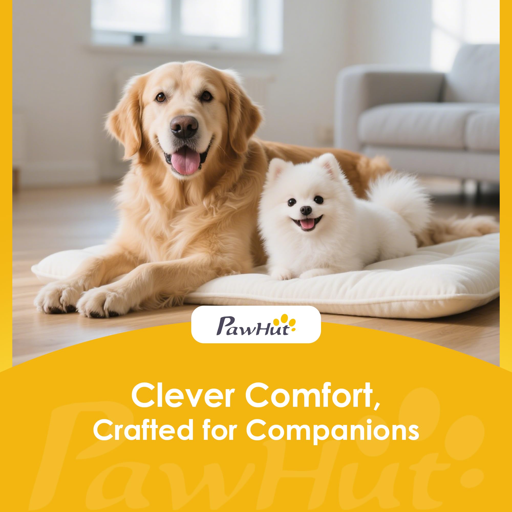 Velvet Large Dog Couch with Foam Cushion