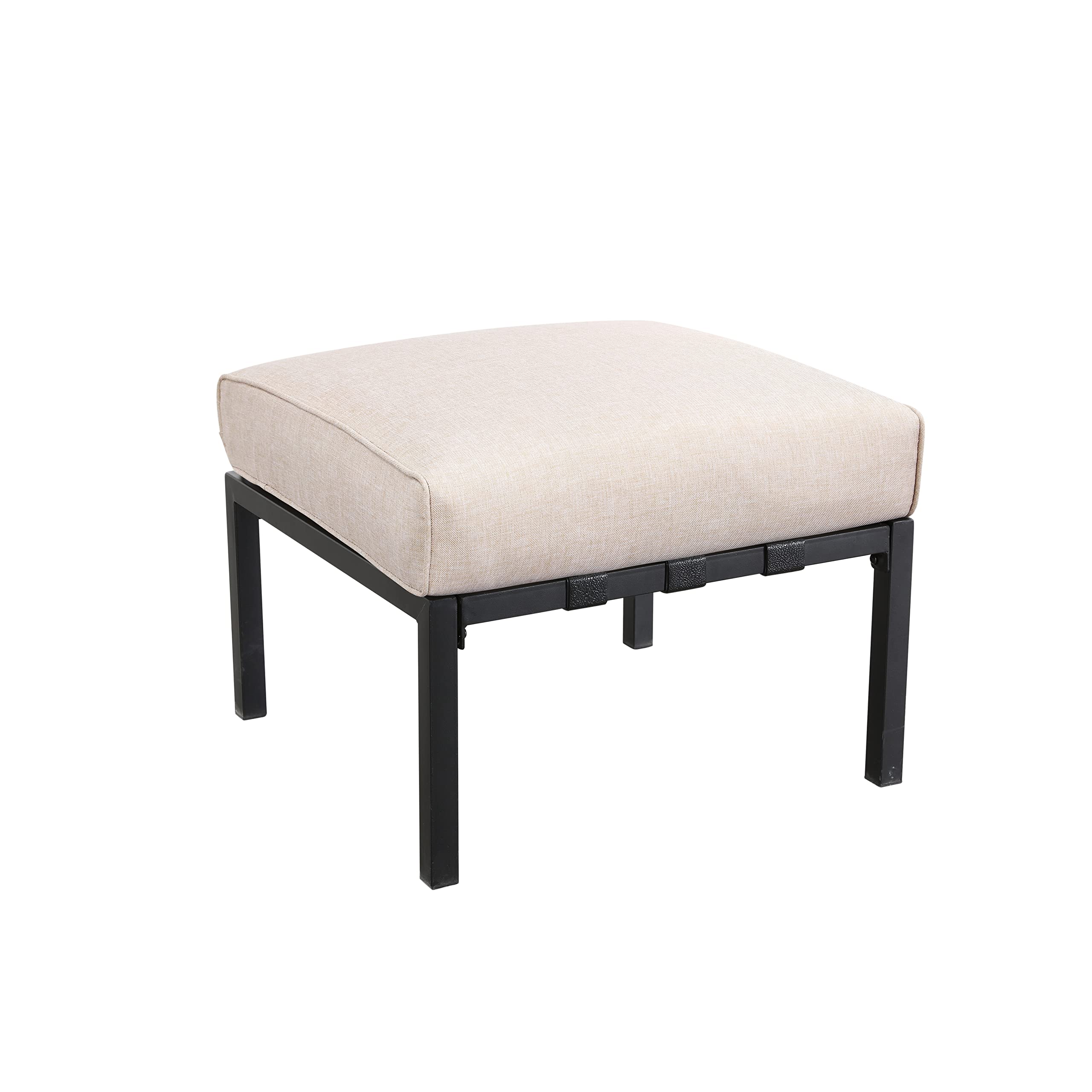 Patio Ottoman Metal Outdoor Footstool