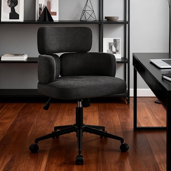 Modern Upholstered Office Chair with Wheels