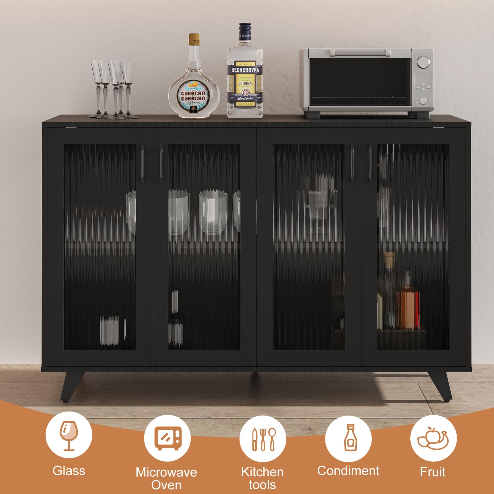 Storage Buffet Cabinet with Doors