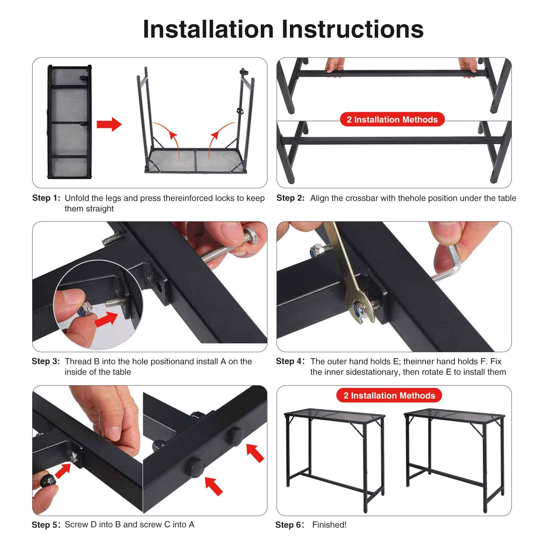39 Inch Folding Outdoor Bar Table with Waterproof Mesh Top