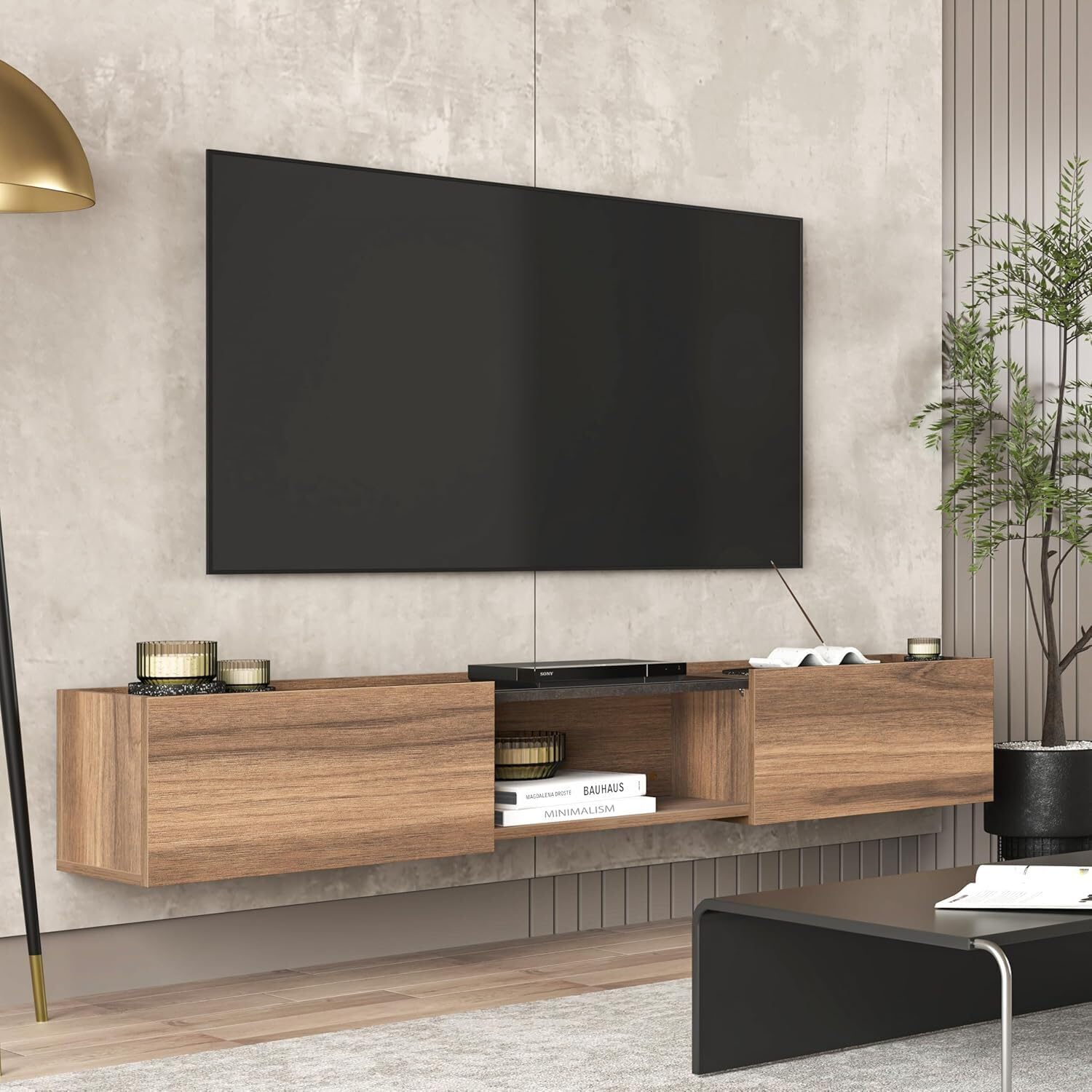 Floating TV Stand 70 Inch Wall Mounted Entertainment Center