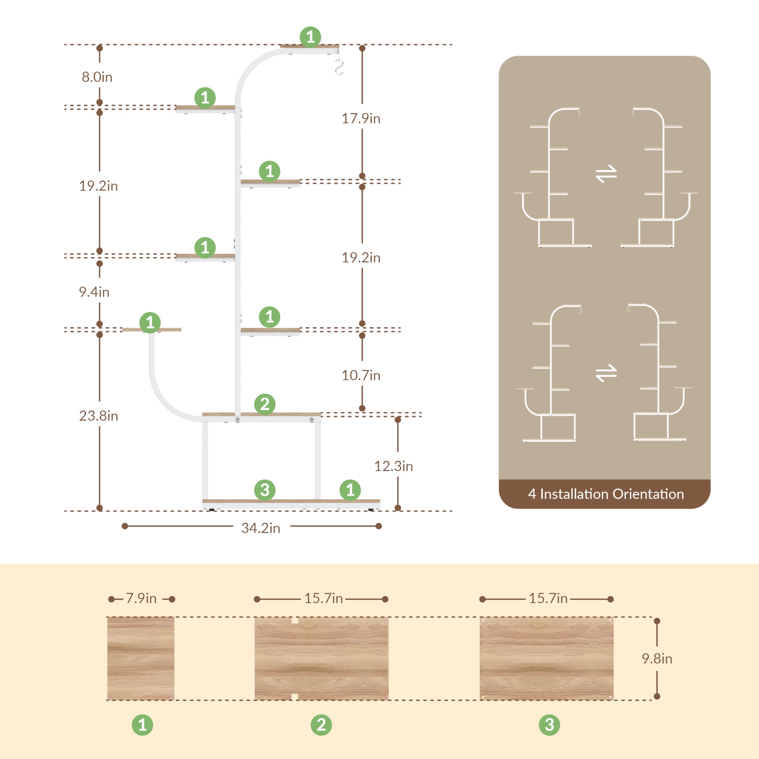 7 Tier Plant Stand with Grow Light