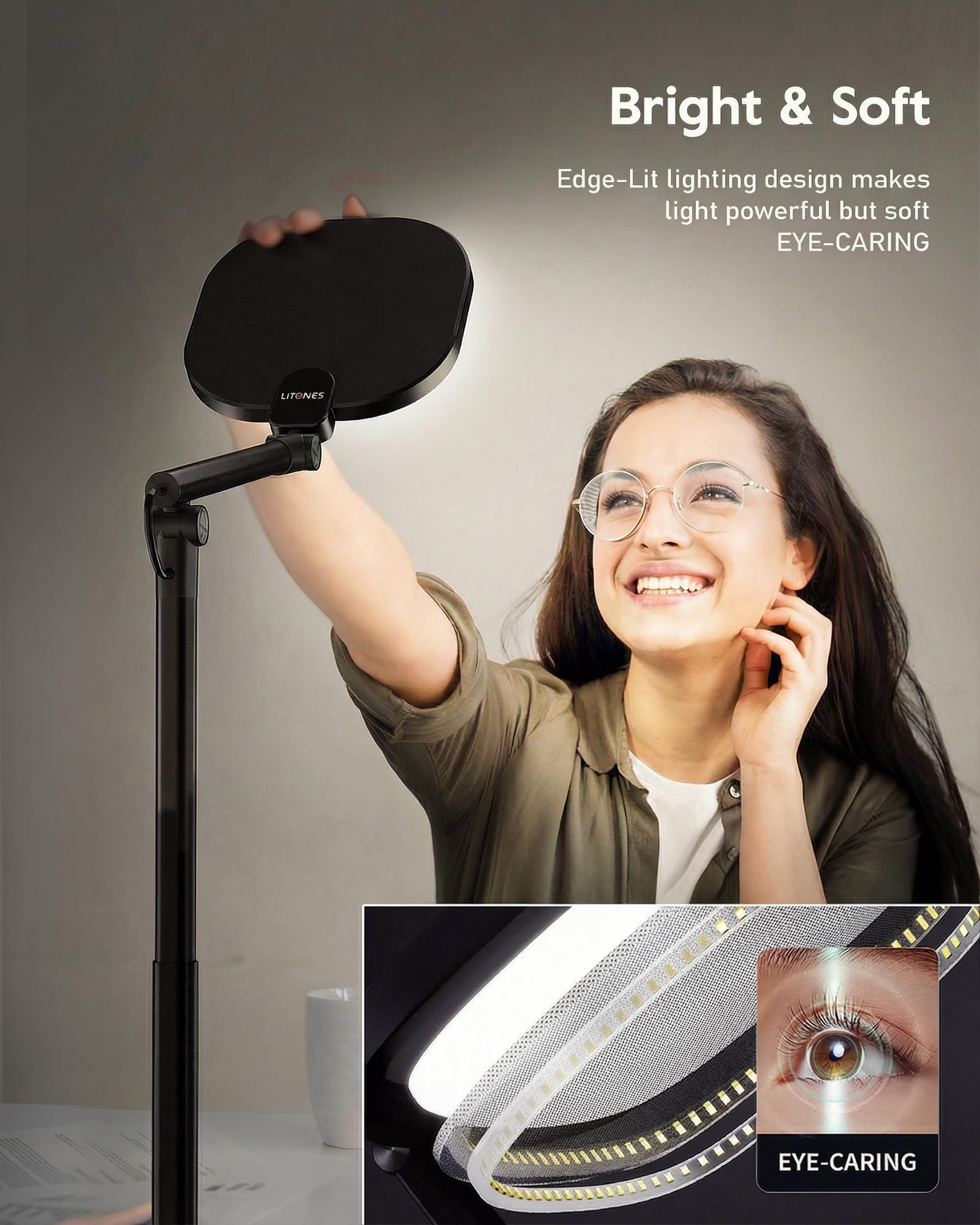 LED Desk Lamp with Adjustable Height