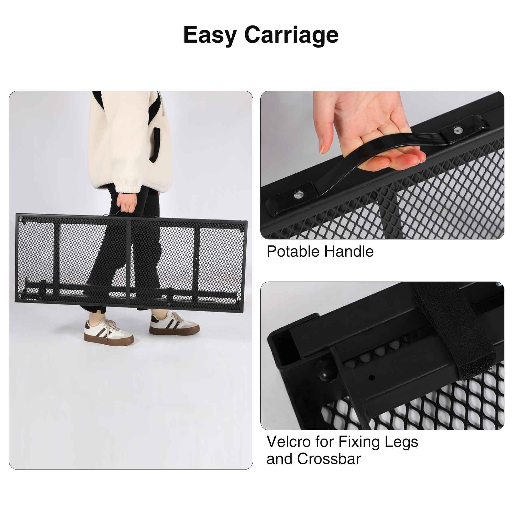 39 Inch Folding Outdoor Bar Table with Waterproof Mesh Top