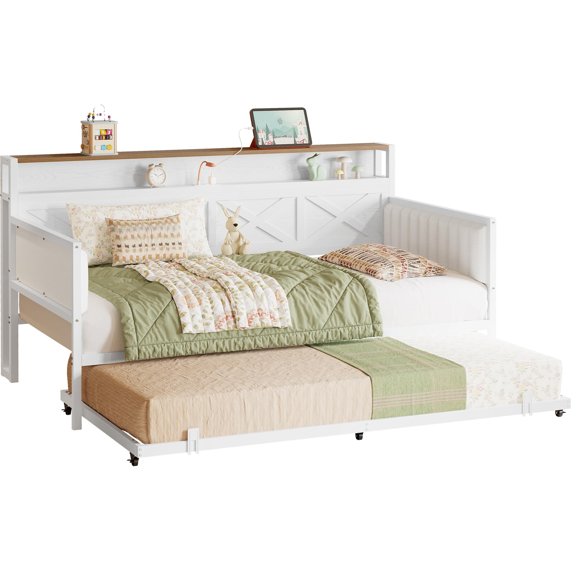 Daybed with Trundle and Charging Station