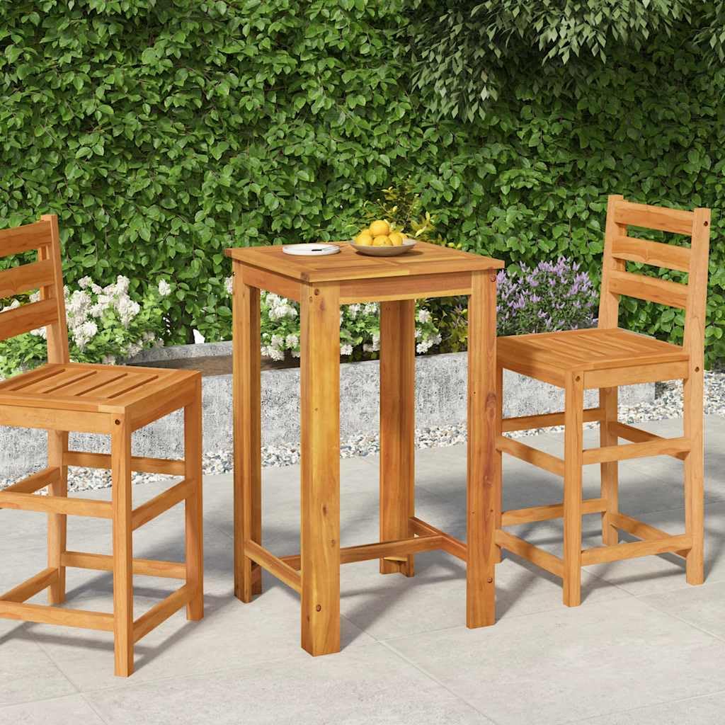 Acacia Wood Square Bar Table