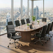 Executive Leather Office Chair with Wheels