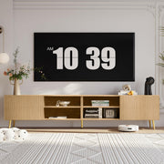 86 Inch TV Stand with Adjustable Shelves and Storage