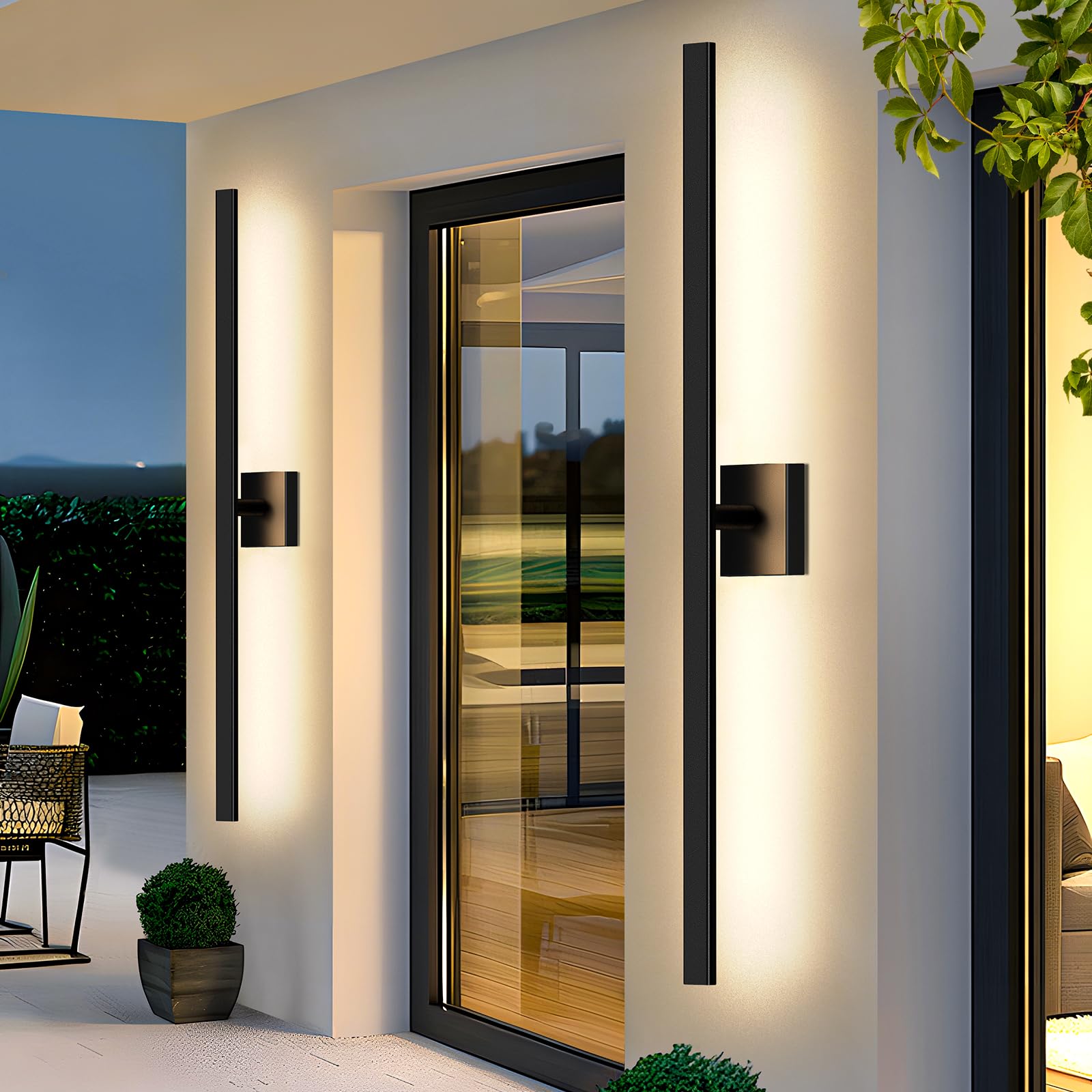 39-Inch Modern LED Outdoor Wall Lights