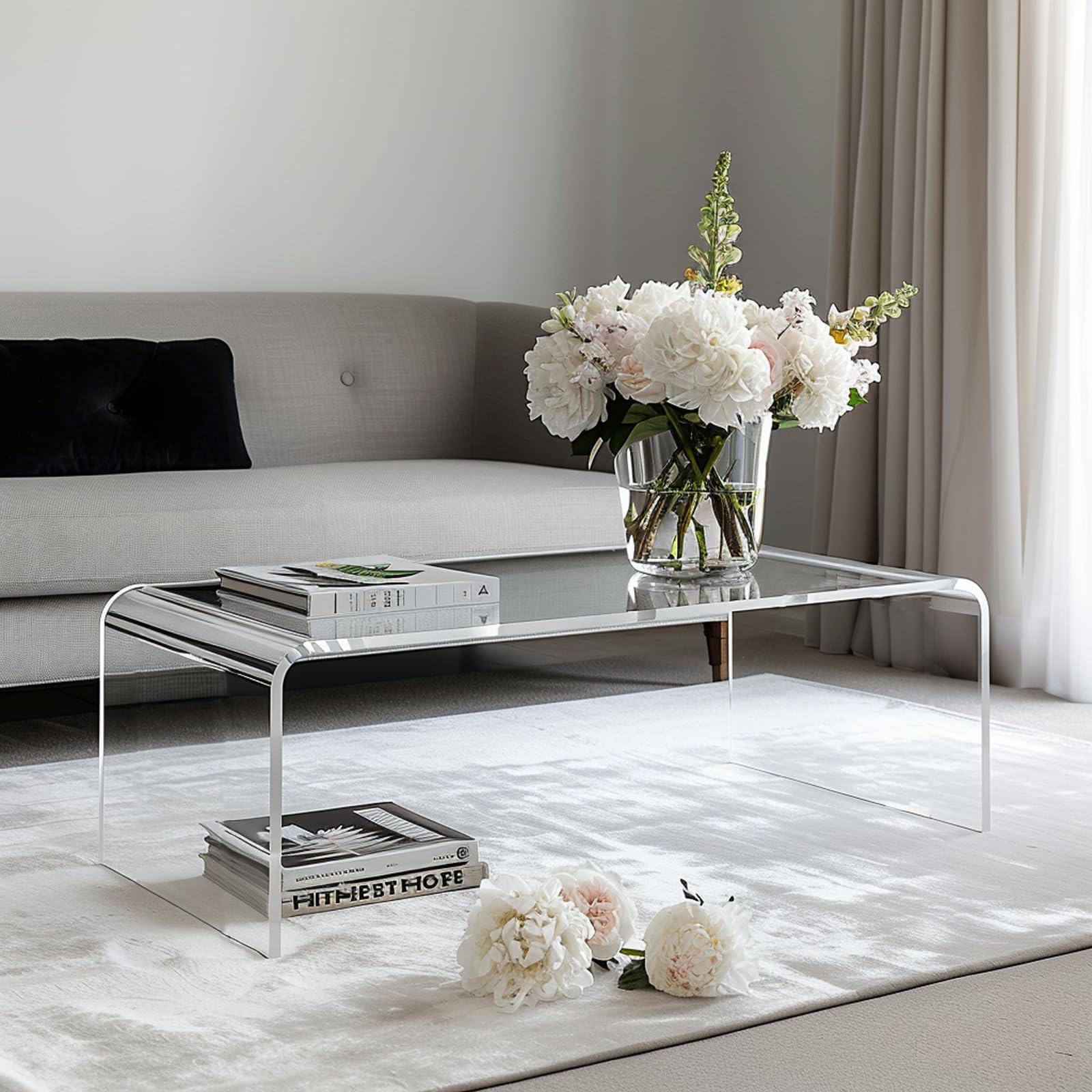 Premium Acrylic Coffee Table - 44L x 16W x 16H