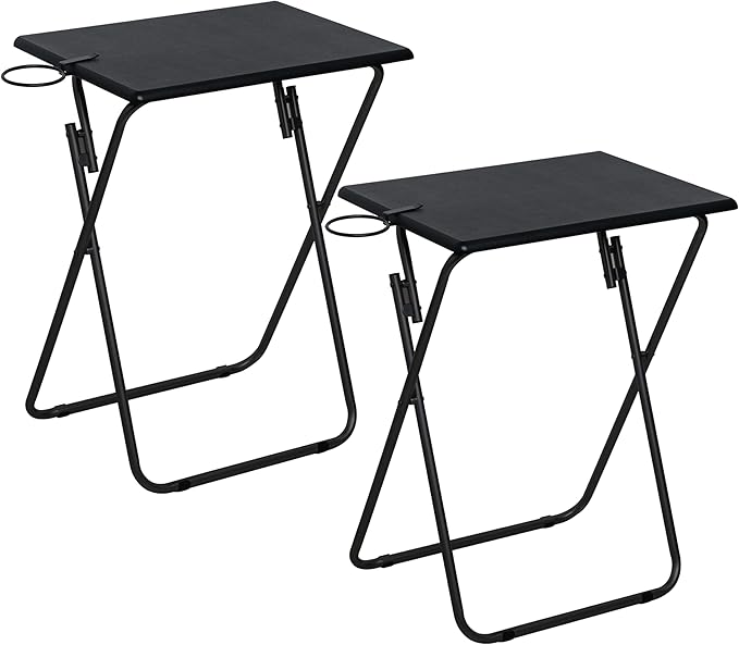 TV Trays Set of 4 Folding Dinner Tables for Living Room