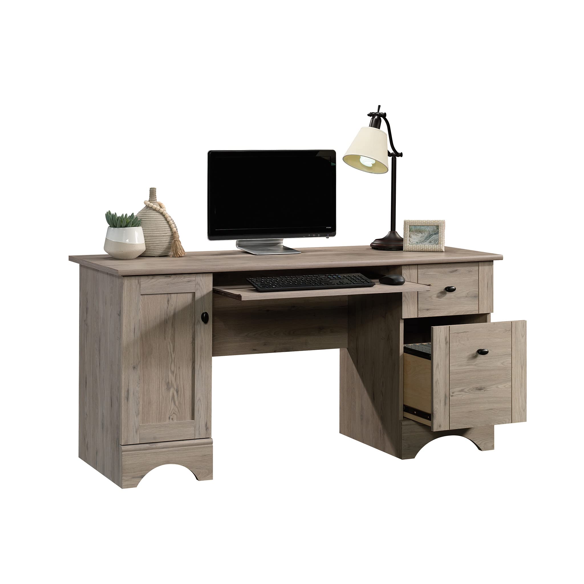 Home Office Desk with Drawer - Laurel Oak Finish