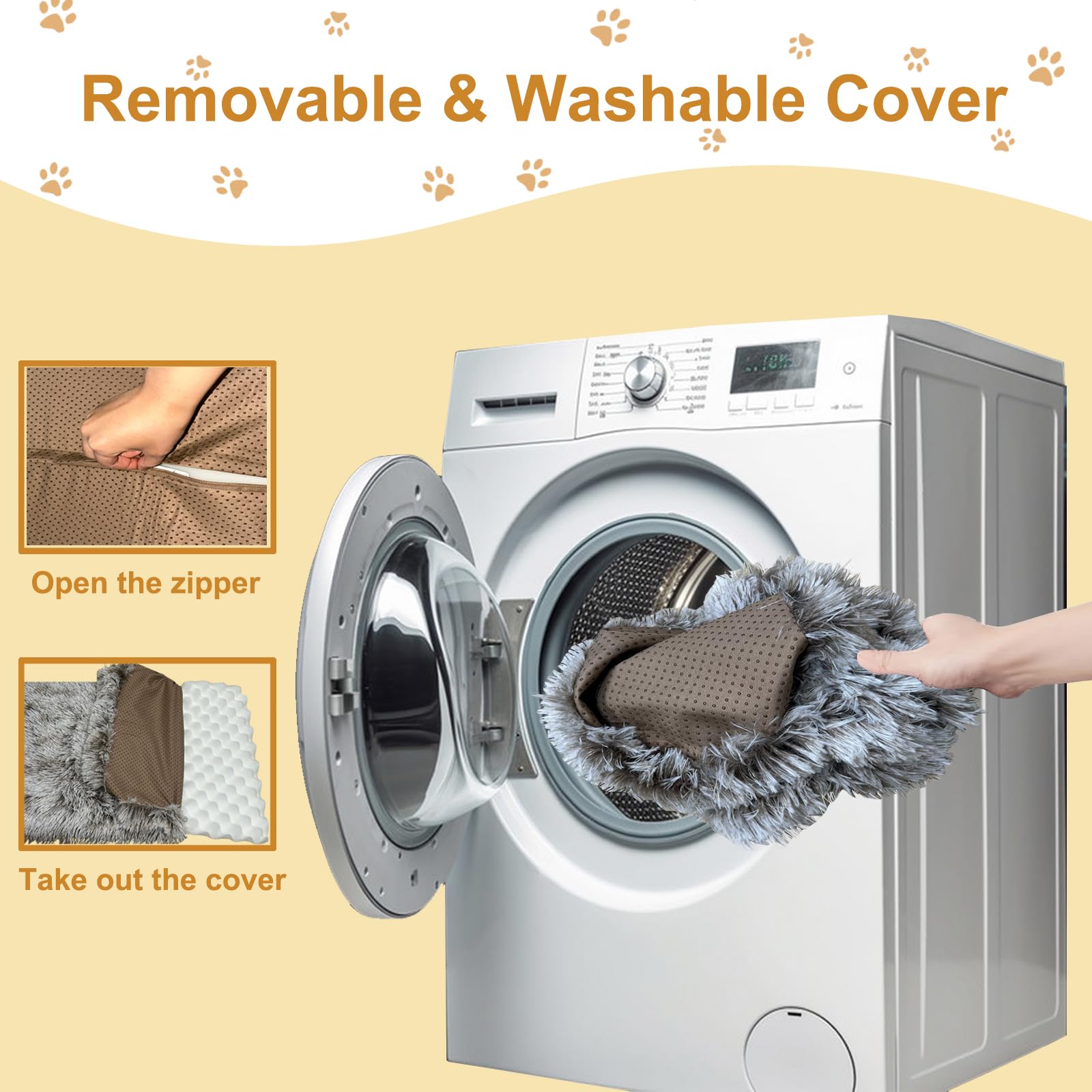Extra Large Elevated Dog Bed with Washable Cover