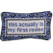 First Rodeo Needlepoint Throw Pillow
