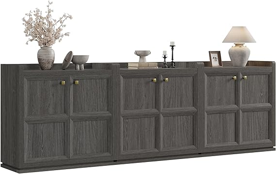 Storage Cabinet with Doors and Adjustable Shelves
