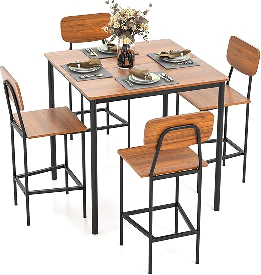 5-Piece Counter Height Dining Set with Stools