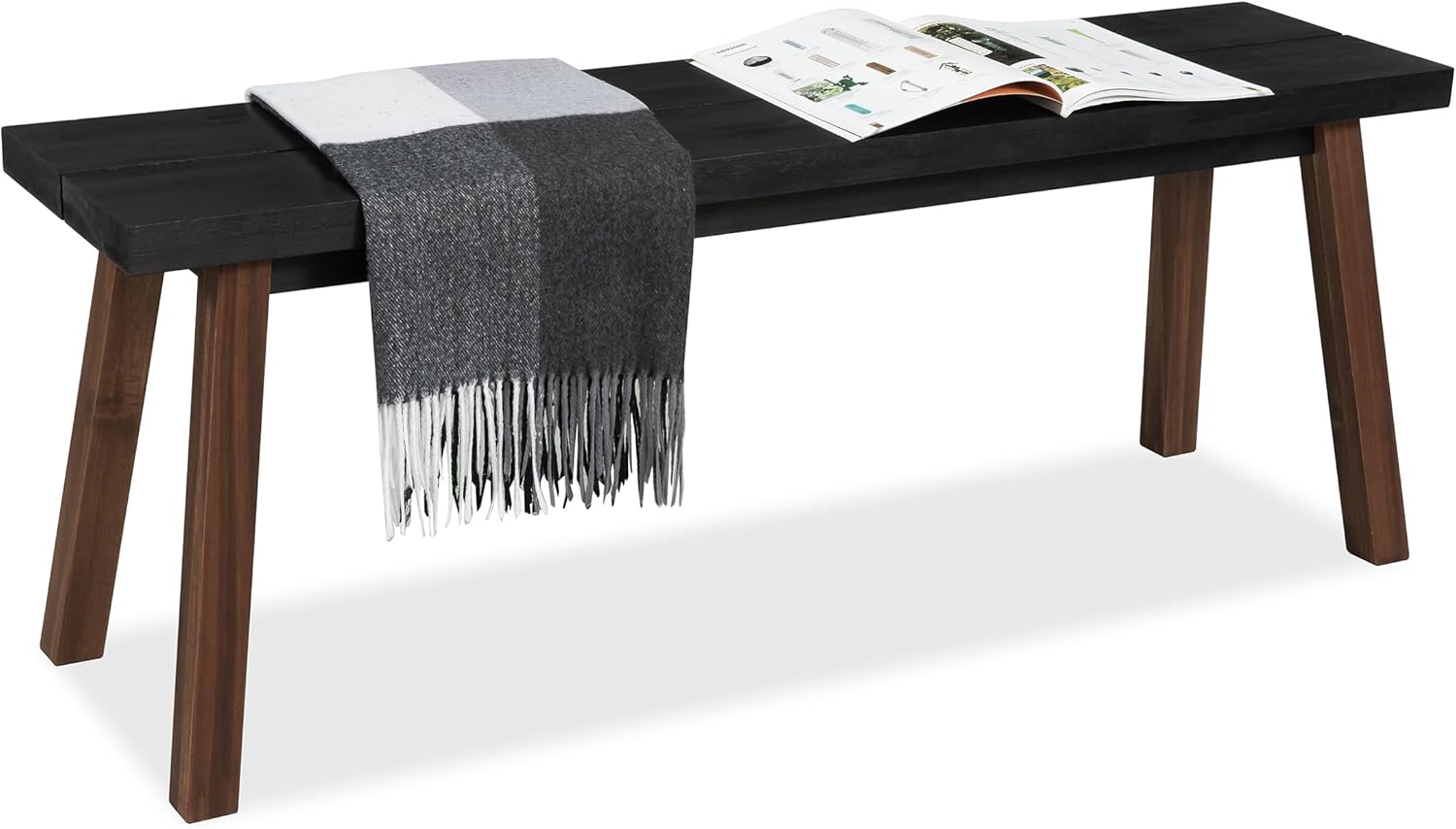 Acacia Wood Bench for Entryway and Living Room