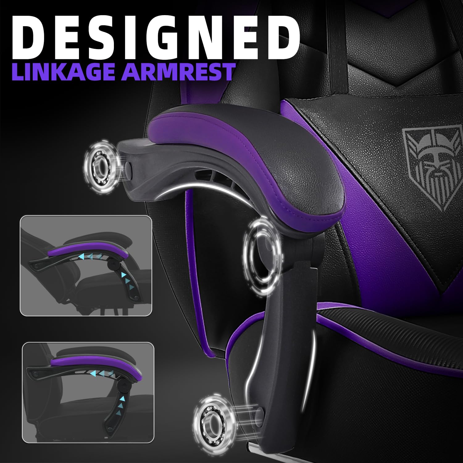 Ergonomic Gaming Chair with Massage and Footrest