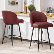 Mid Century Modern Swivel Bar Stools Set of 2