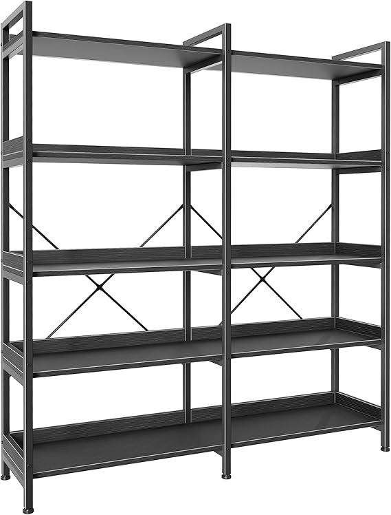 5 Tier Bookshelf with 10 Open Shelves