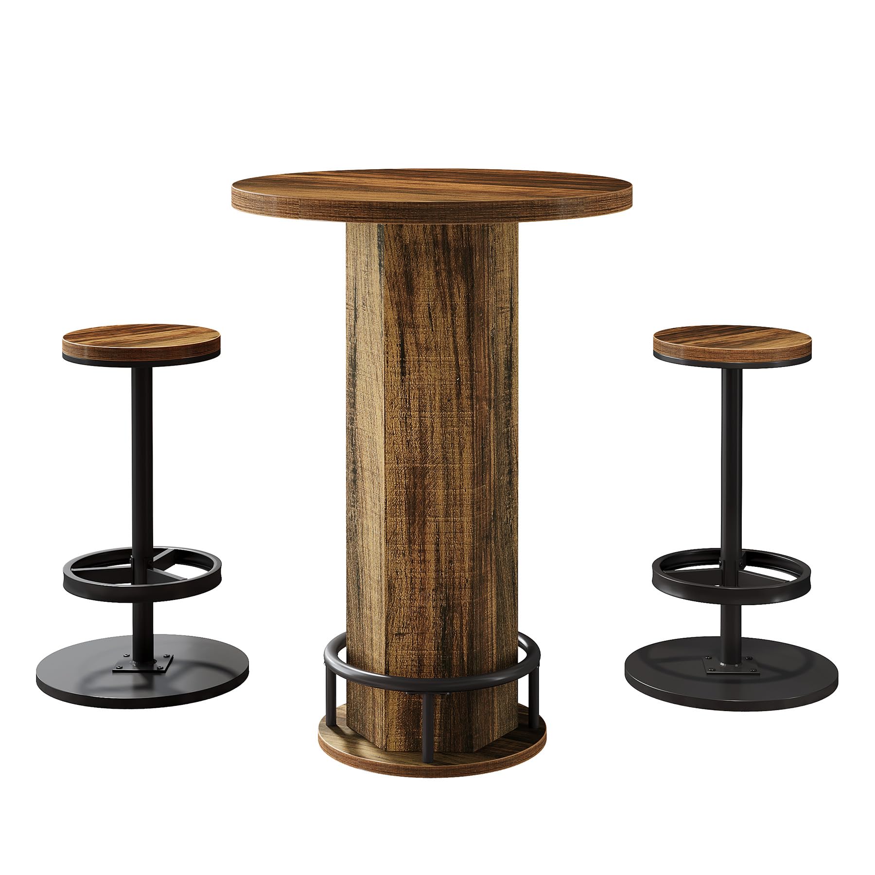 Round Bar Table with 2 Barstools