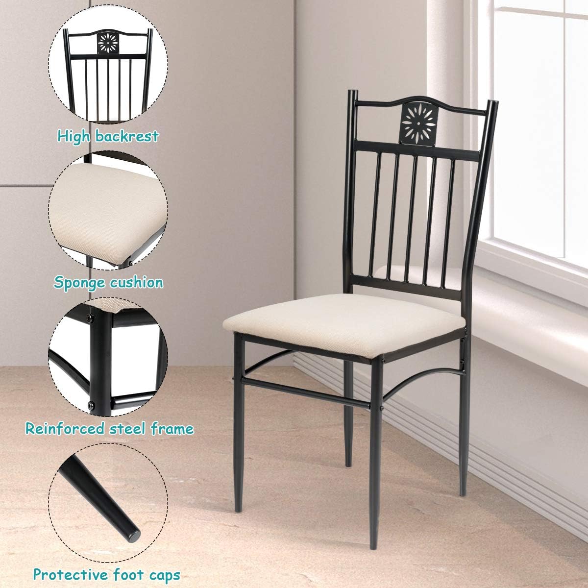 5 Piece Dining Table and Chairs Set