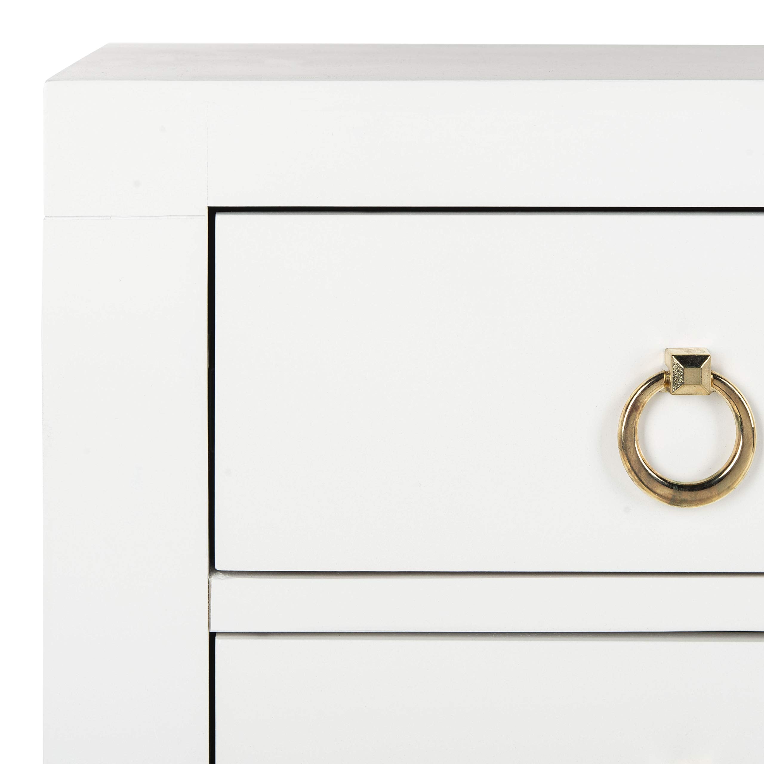 3-Drawer Chest White Gold