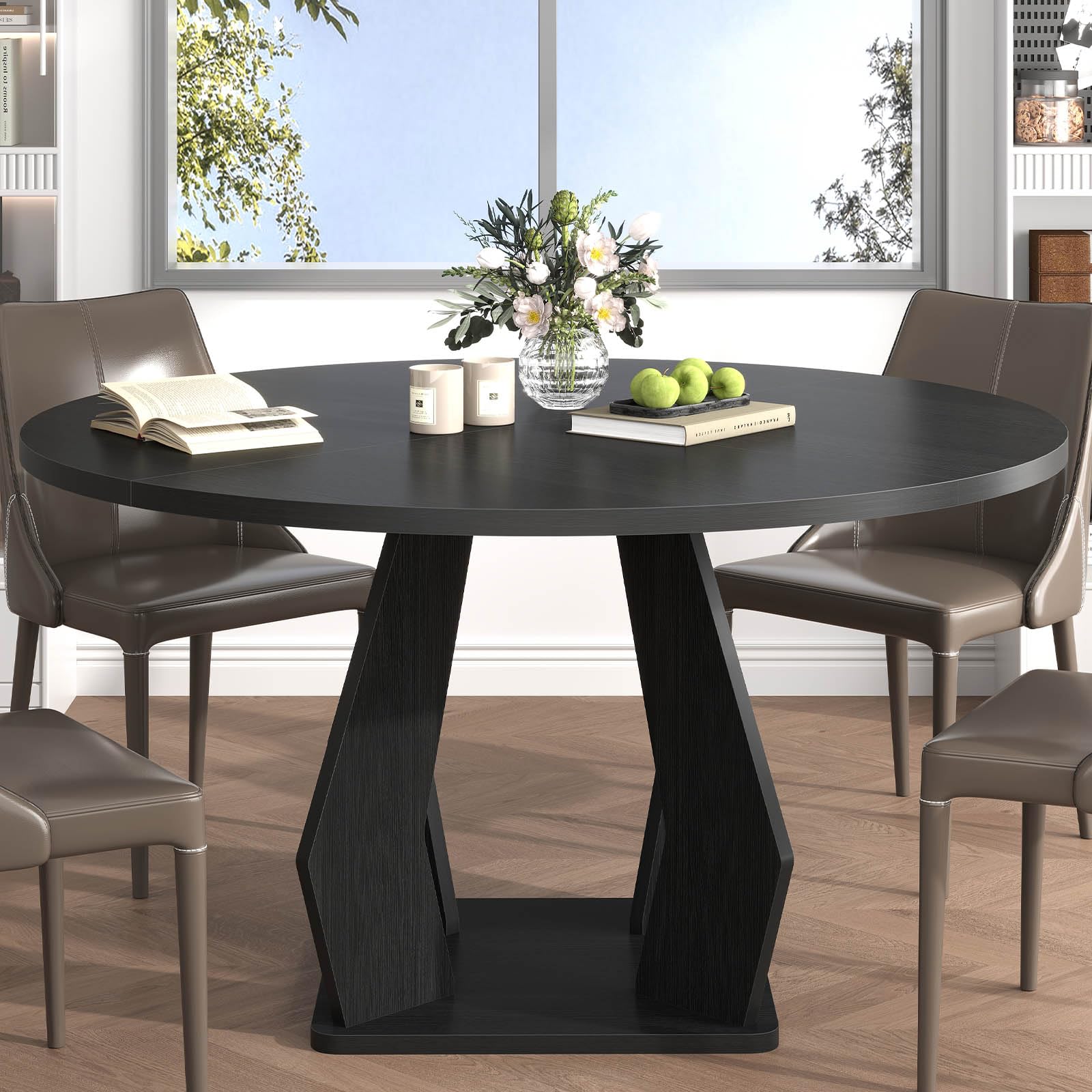 47 Inch Round Dining Table for 4-6