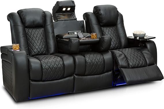 Home Theater Reclining Sofa with Fold-Down Table