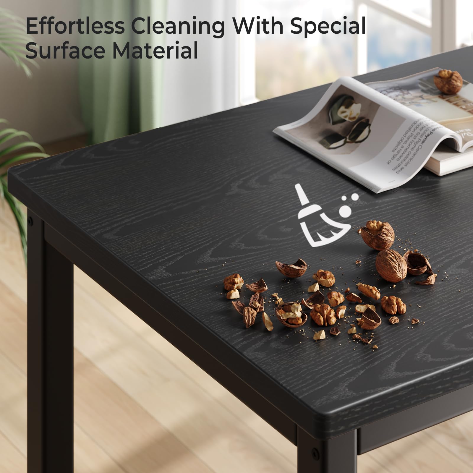 3-Piece Dining Table Set with 2 Benches